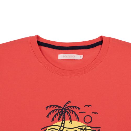 CAMISETA PALMERAS CORAL