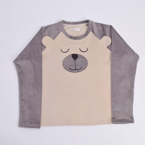 PIJAMA OSO POLAR GRIS