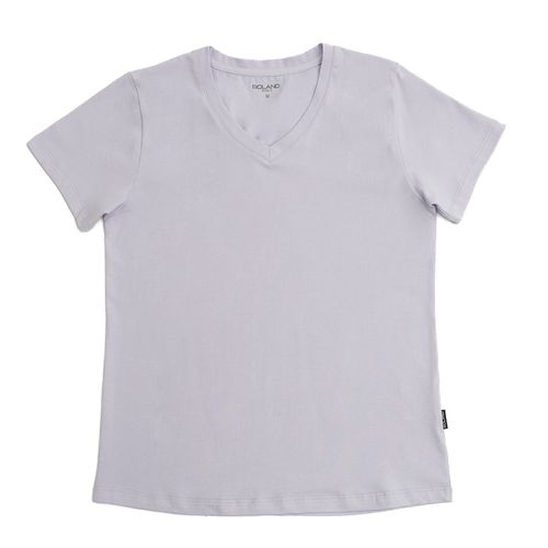 CAMISETA CUELLO V LILA