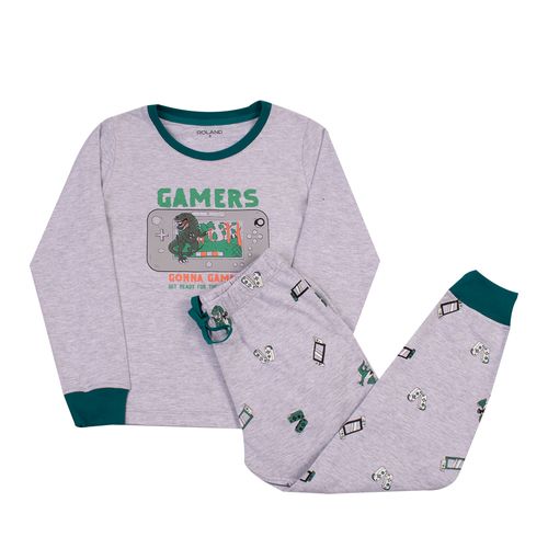 PIJAMA DINO GRIS