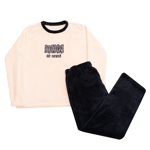 PIJAMA CONJUNTO MANGA LARGA + PANTALON NOW CRUDO