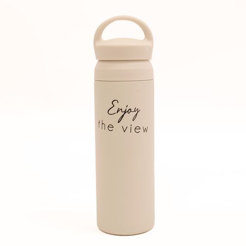 TERMO 500ML PLÁSTICO BEIGE
