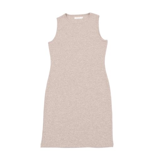 VESTIDO CUELLO REDONDO GRIS