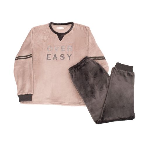 PIJAMA CONJUNTO MANGA LARGA + PANTALON EASY GRIS