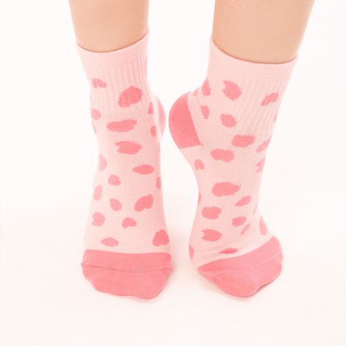 MEDIA CASUAL CAÑA ZAPATILLA LISA SAN VALENTÍN FUCSIA PACK X3