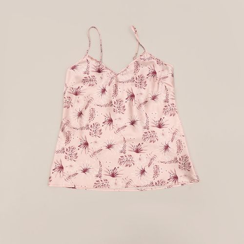 PIJAMA CONJUNTO MANGA CORTA+SHORT SEDA SAN VALENTÍN ROSA