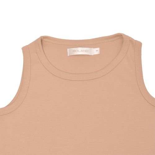 TOP CUELLO REDONDO BEIGE