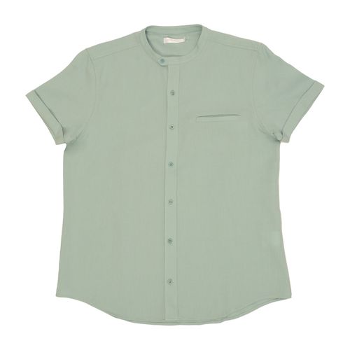 CAMISA MANGA CORTA LLANA CELESTE