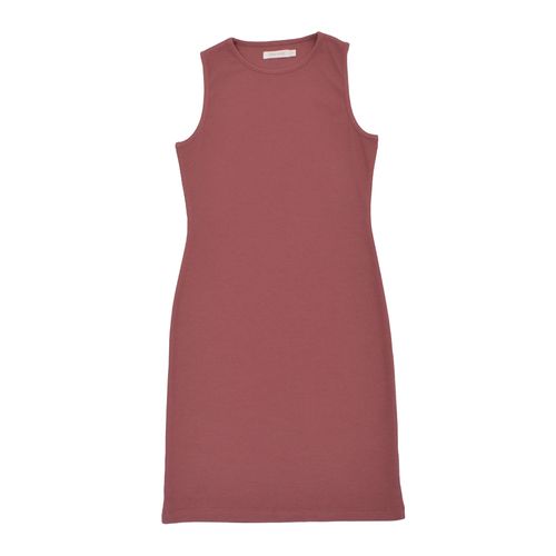 VESTIDO CUELLO REDONDO ROSA