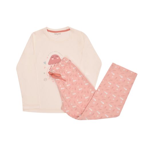 PIJAMA CONJUNTO MANGA LARGA + PANTALON MEDUSA CRUDO