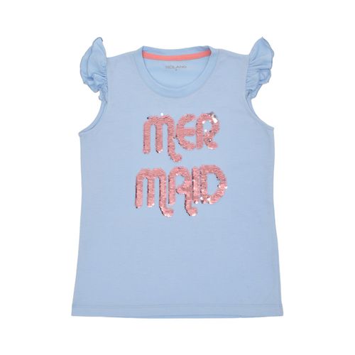 PIJAMA CONJUNTO MANGA CORTA + PANTALON MERMAID CELESTE