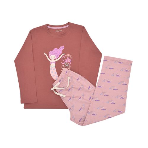PIJAMA CONJUNTO MANGA LARGA + PANTALON SIRENA MORADO