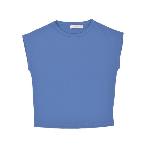 CAMISETA MANGA RECTA CELESTE