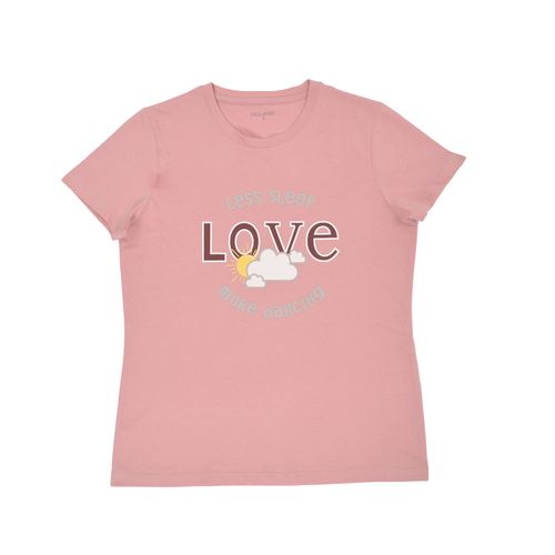PIJAMA LOVE CONJUNTO MANGA CORTA+PANTALON ROSA