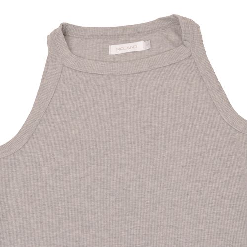 VESTIDO CUELLO REDONDO GRIS