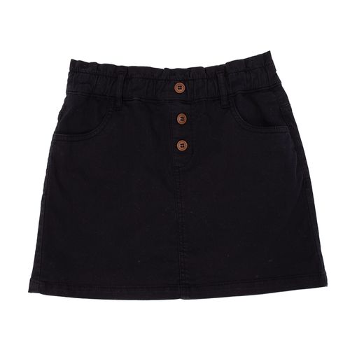 FALDA GABARDINA BOTONES AZUL