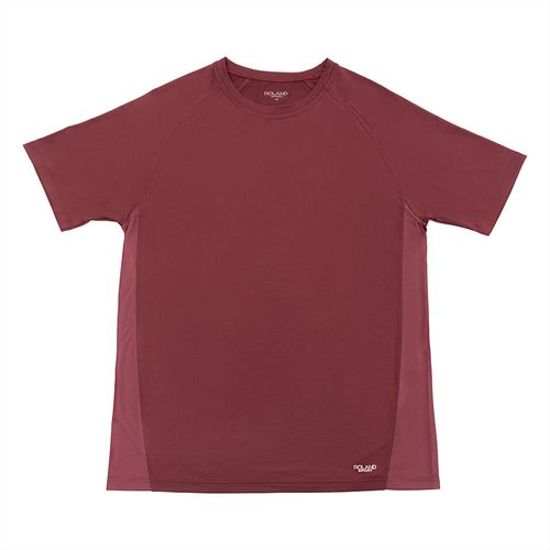 CAMISETA CUELLO REDONDO SPORT MICROFIBRA VINO