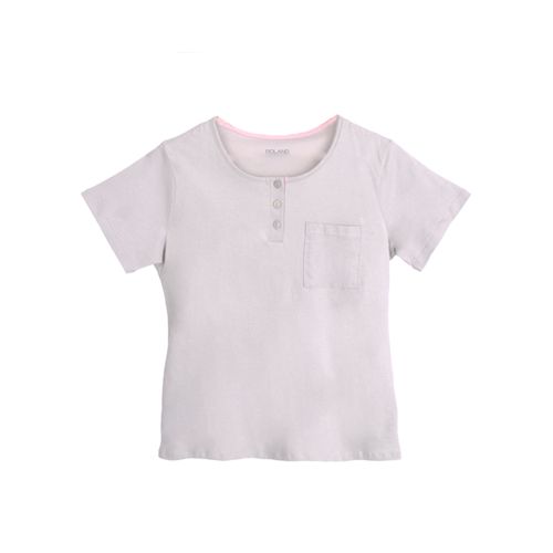 PIJAMA CONJUNTO MANGA CORTA + PANTALÓN CAMISERO GRIS