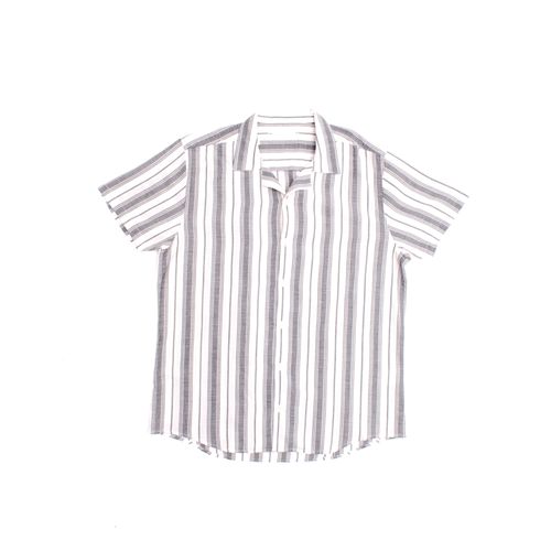 CAMISA MANGA CORTA RAYAS CRUDO