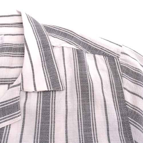 CAMISA MANGA CORTA RAYAS CRUDO