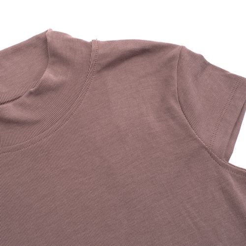 CAMISETA RIB CAFÉ