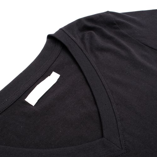CAMISETA JERSEY CUELLO V NEGRO