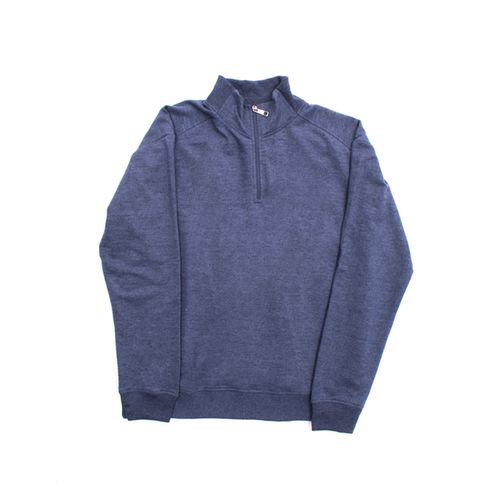 BUZO FLEECE CIERRE AZUL