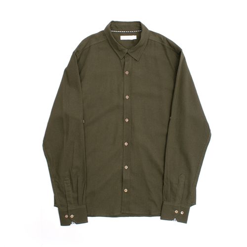 CAMISA MANGA LARGA LLANA VERDE