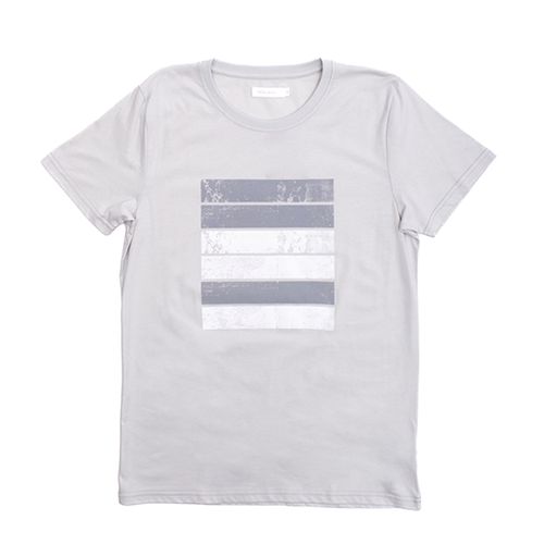 CAMISETA JERSEY LINEAS GRIS