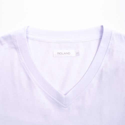 CAMISETA JERSEY CUELLO V BLANCO