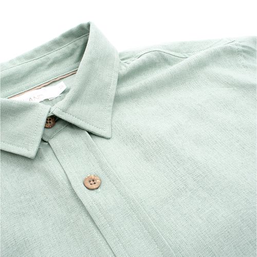 CAMISA MANGA CORTA LLANA VERDE CLARO