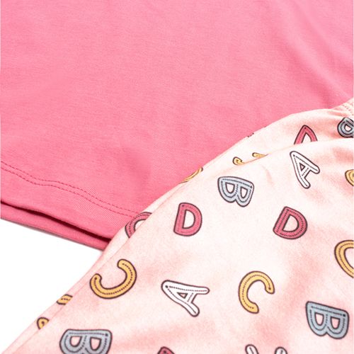 PIJAMA CONJUNTO MANGA CORTA + SHORT VINCHA ROSADO