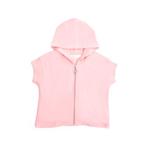CHOMPA MANGA CORTA FLEECE ROSA
