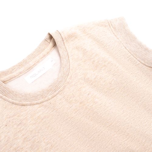 CAMISETA CUELLO REDONDO FLEECE BEIGE