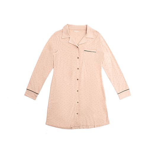 PIJAMA BOTONES VESTIDO BEIGE