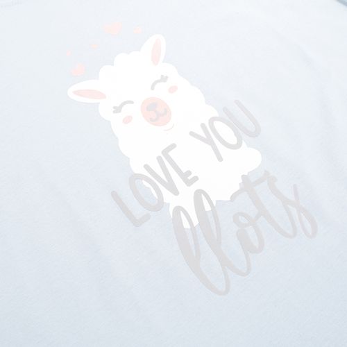 PIJAMA LLAMA VESTIDO CELESTE