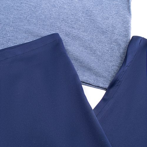 PIJAMA SEDA CONJUNTO MANGA CORTA+PANTALON AZUL