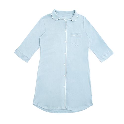 PIJAMA BOTONES VESTIDO CELESTE