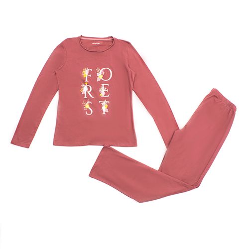 PIJAMA FOREST CONJUNTO MANGA LARGA+PANTALON ROSA