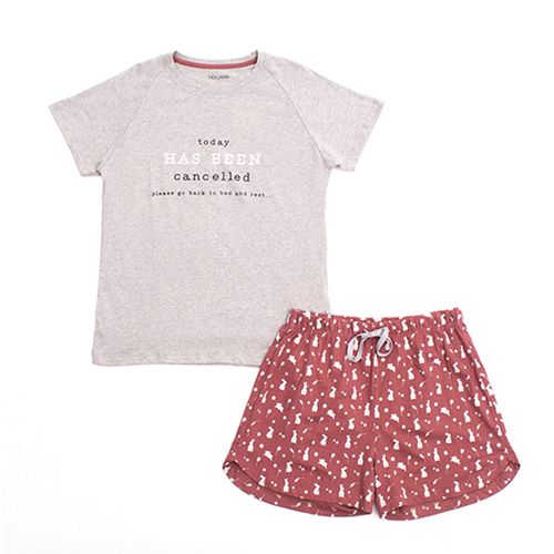 PIJAMA CANCELLED CONJUNTO MANGA CORTA+SHORT CRUDO
