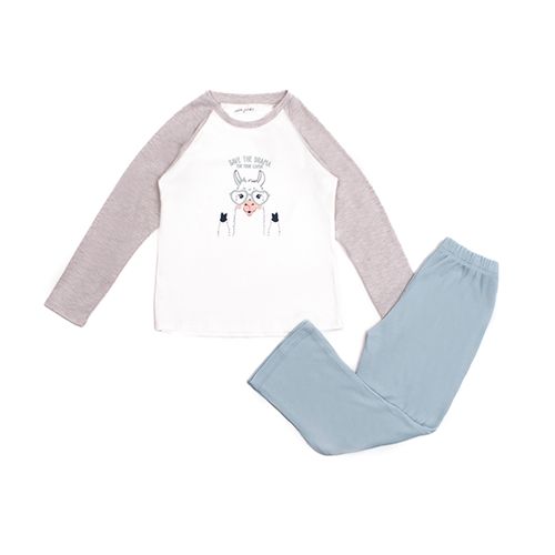 PIJAMA LLAMA CONJUNTO MANGA LARGA+PANTALON CRUDO