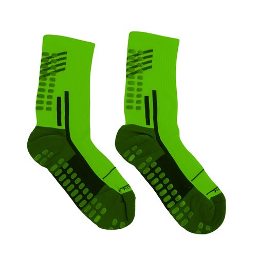MEDIA DEPORTIVA FUTBOLERA ANTIDESLIZANTE CAÑA 3/4 VERDE PACK X1