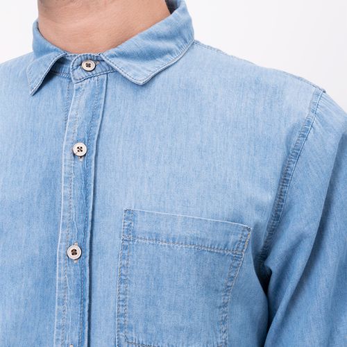 CAMISA DENIM AZUL OSCURO
