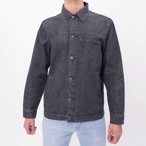 CHAQUETA REGULAR DENIM NEGRO