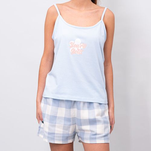PIJAMA CAMISETA MIX & MATCH CELESTE