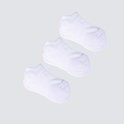 MEDIA DEPORTIVO CAÑA TOBILLERA MEDIA FELPA BLANCO PACK X3