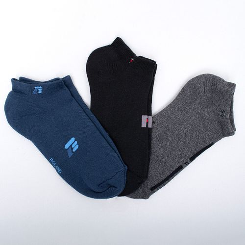 MEDIA DEPORTIVA TOBILLERA FONDO COLOR SURTIDO PACK X3