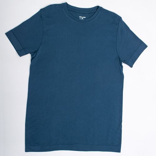 CAMISETA CUELLO REDONDO SEAMLESS AZUL