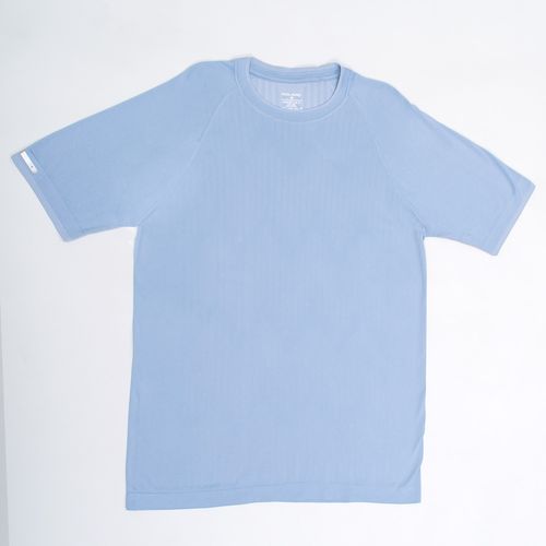 CAMISETA CUELLO REDONDO SEAMLESS CELESTE