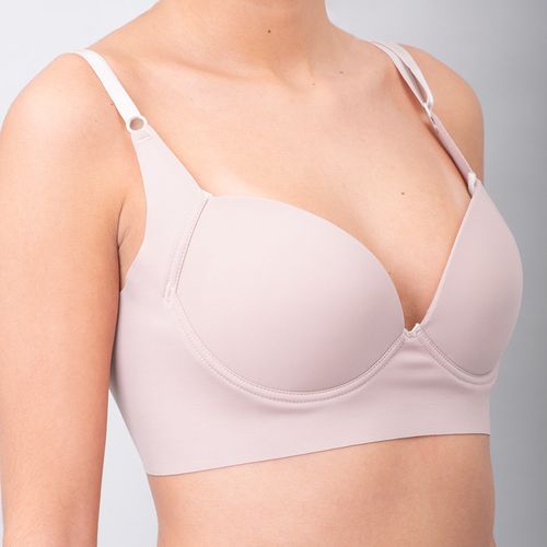 BRASIER MICROFIBRA LLANO BEIGE PACK X1